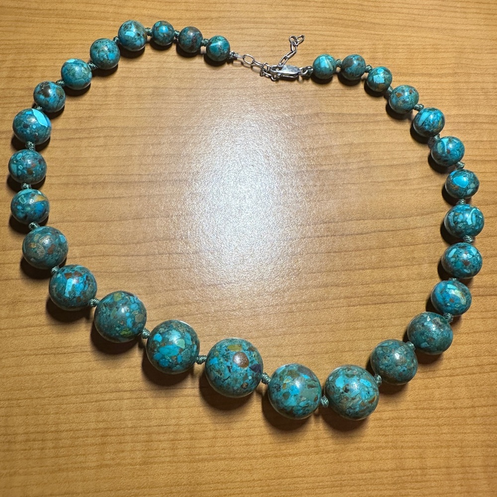 Large Beaded Turquoise Necklace